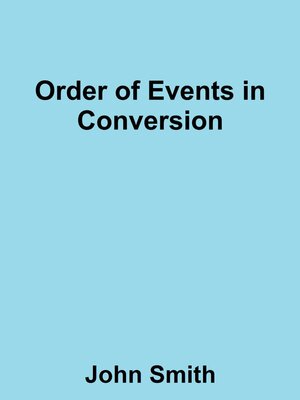 cover image of Order of Events in Conversion